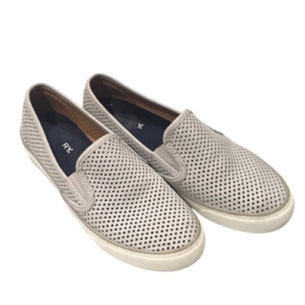 Sperry Top-Sider Seaside Perforated Gray Slip-On Sneakers Shoes 8